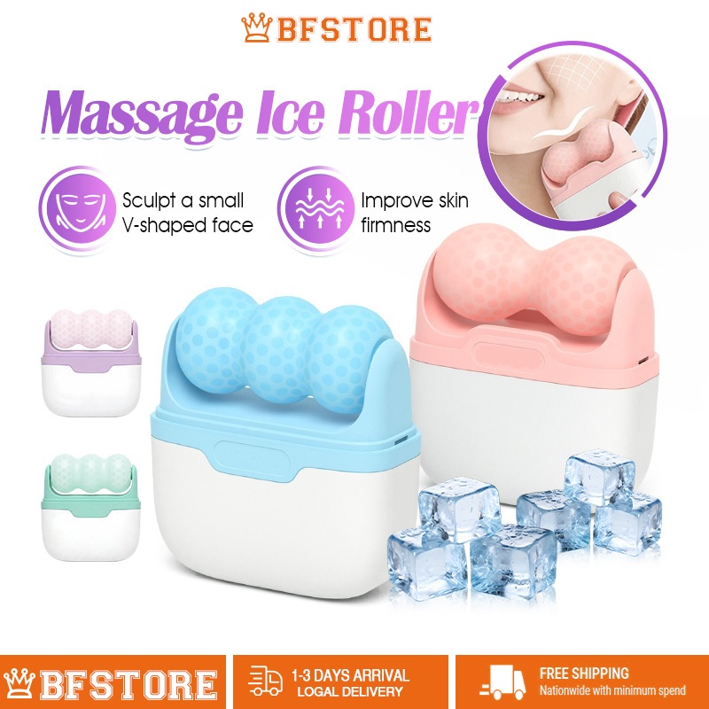 Double Ice Roller For Face Eye Puffiness Migraine Pain Relief And Minor Injury Facial Cold Massage Roller Skin Care
