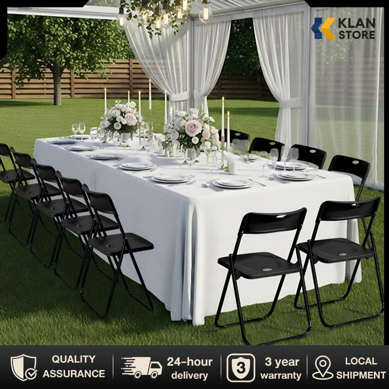 K-Outdoor Chair Portable Folding Chair Kerusi Lipat Lightweight Leisure Office Meeting Conference Dining Chair 折叠椅