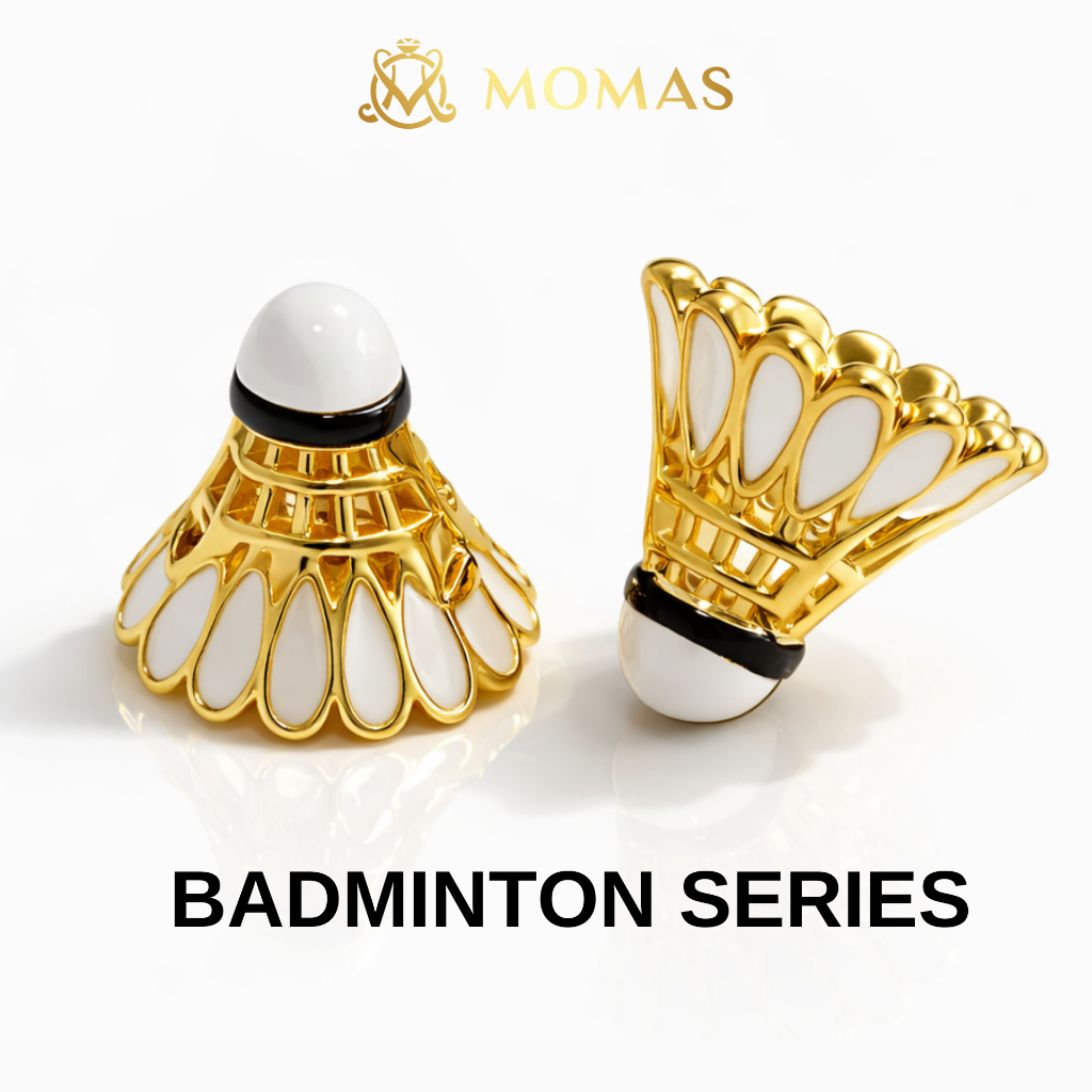 MOMAS Beads Badminton Emas 916 Original Charms Bulu Tangkis Emas 916 Gold 916 Badminton Shuttlecock Sport