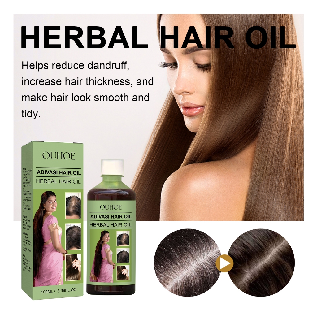 OUHOE Herbal Hair Oil | Gentle Scalp Nourishment, Hair Strengthening & Moisturizing Hair Care Oil