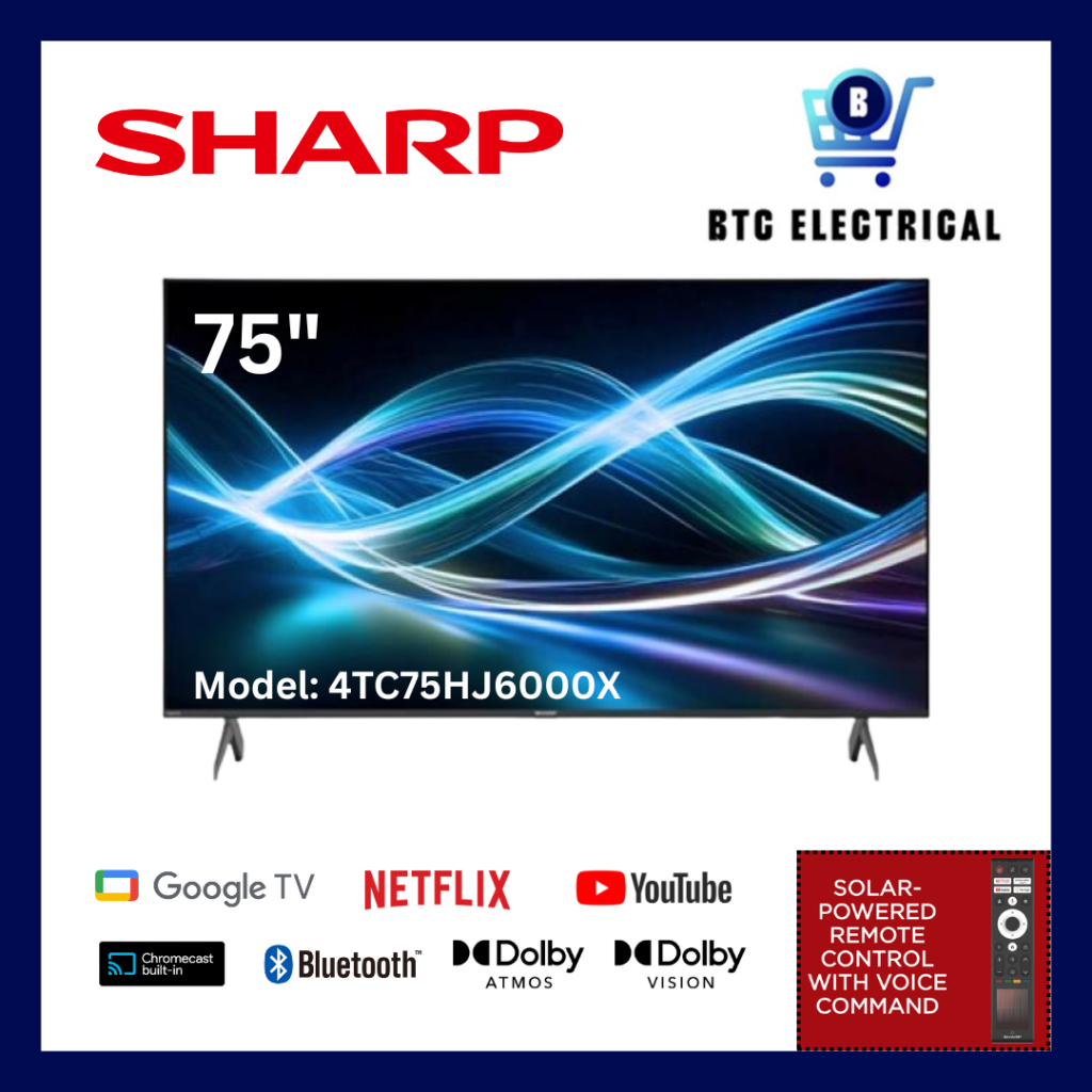 Sharp AQUOS 4K Google TV HJ6000 Series 55" | 65" | 75"