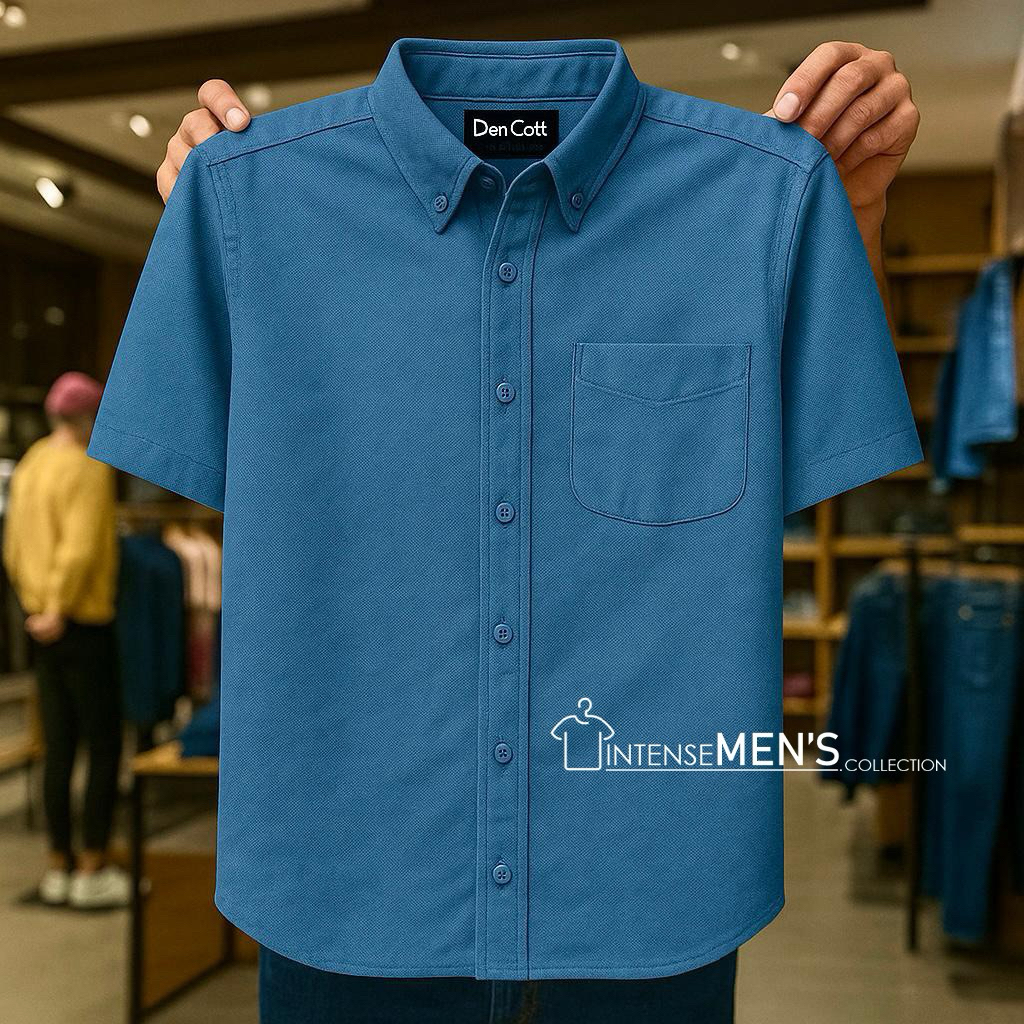 Plain(No logo)Kemeja Lelaki Lengen pendek Premium Cotton Smart Office & Casual Wear