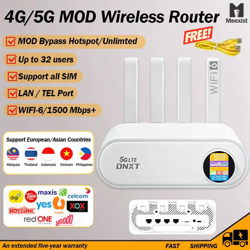 Hot Sale🔥 Wi-Fi 6 Modem Unlimited Data Hotspot Wireless Router WiFi 4G/5G Sim Card All Operator Router WiFi SIM Card