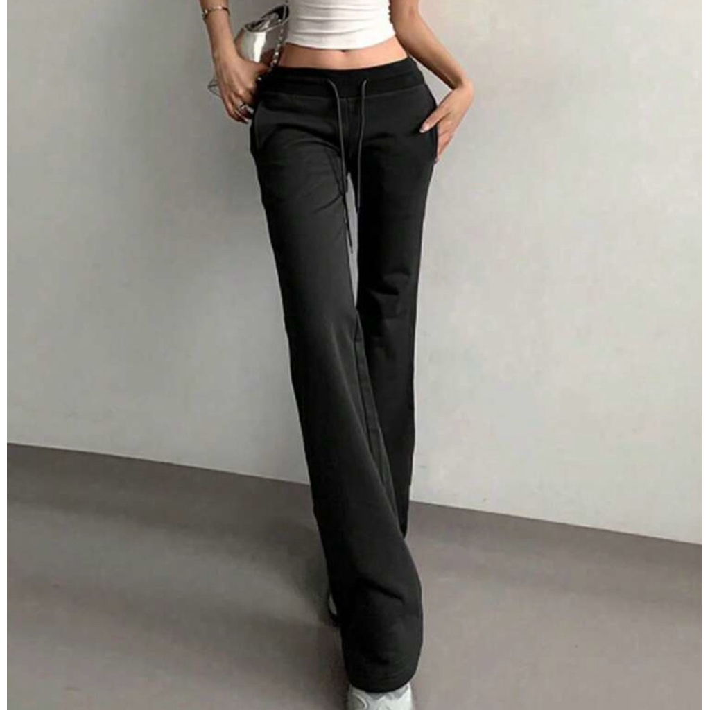 【preloved】Women's Drawstring Waist Flared Leg Jumps Graduation,Back To School Outfits