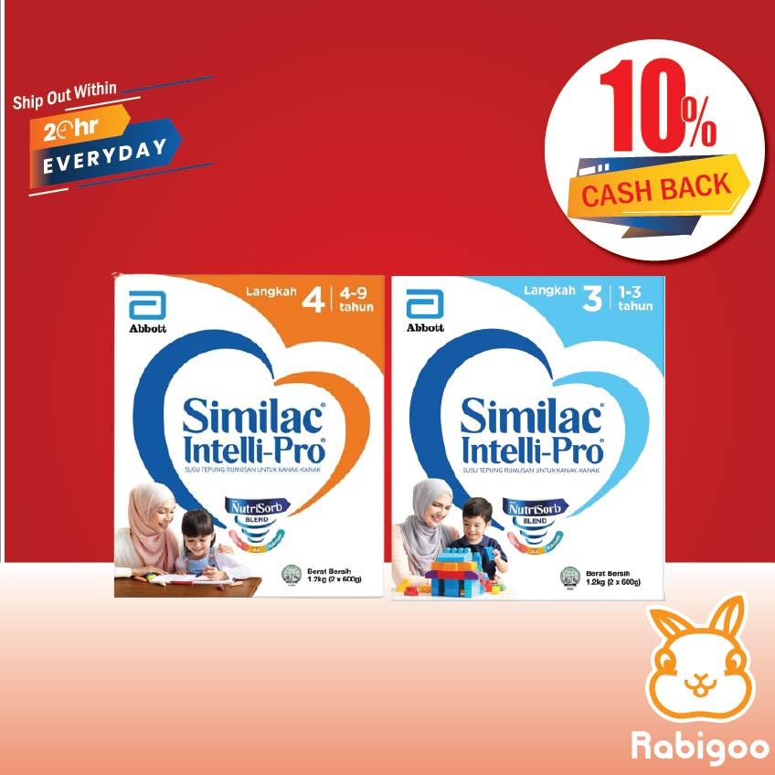 [CASHBACK 10%] Abbott Similac Intelli Pro (Step 3 & Step 4) 1.2kg - [EXP DATE: SEPT 2026]