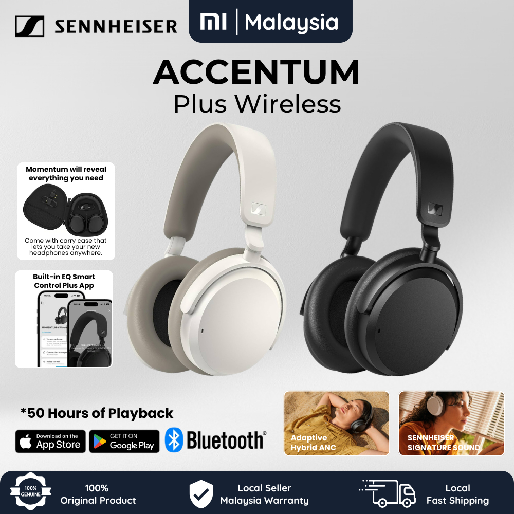 Original | Sennheiser ACCENTUM Plus Wireless Bluetooth Headphones Noise Cancelling Adaptive Hybrid ANC 50*Hours Over Ear