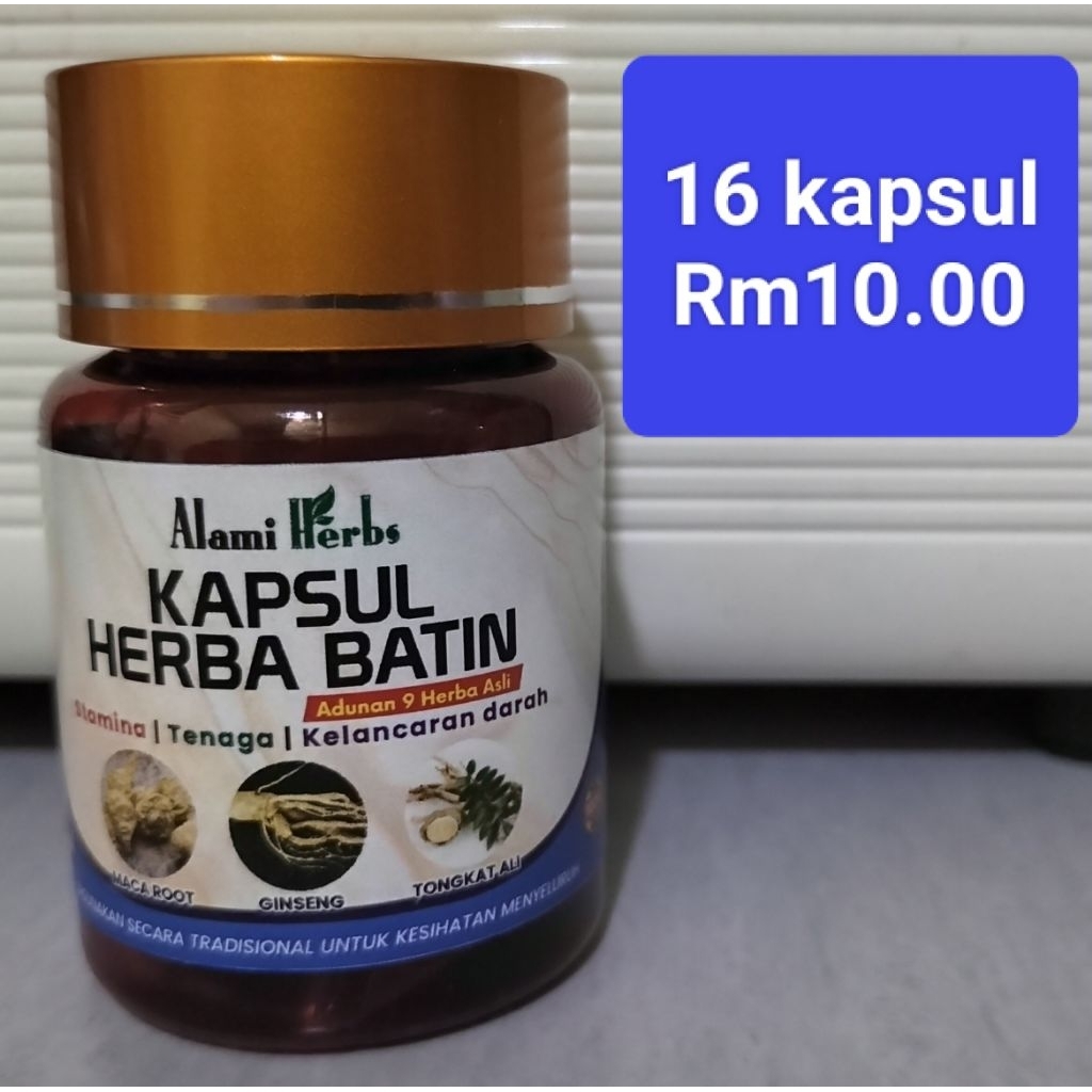 Kapsul Herba Batin..adunan Tongkat Ali, Ginseng, Ubi Jaga, Maca