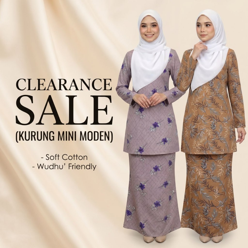 🔥CLEARANCE SALE🔥 MINI MODEN SOFEA BAJU KURUNG COTTON
