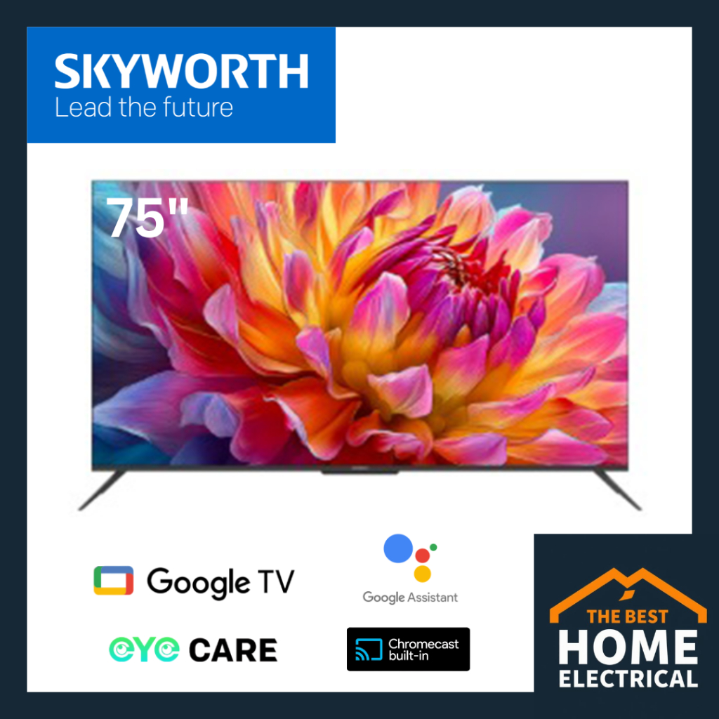 Skyworth 4K UHD Eye Care Google TV SUE7900 Series 50" | 55" | 60" | 65" | 75"