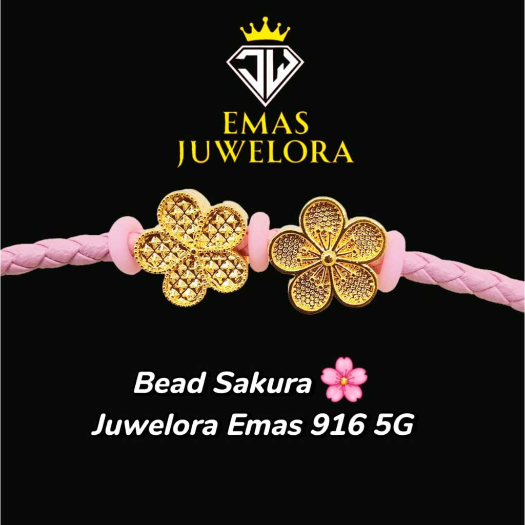 Juwelora Emas 916 3L I Bead Sakura 🌸 | Sakura Series | Emas 916 100% I  Emas Bajet ##emas916 #emasbajet