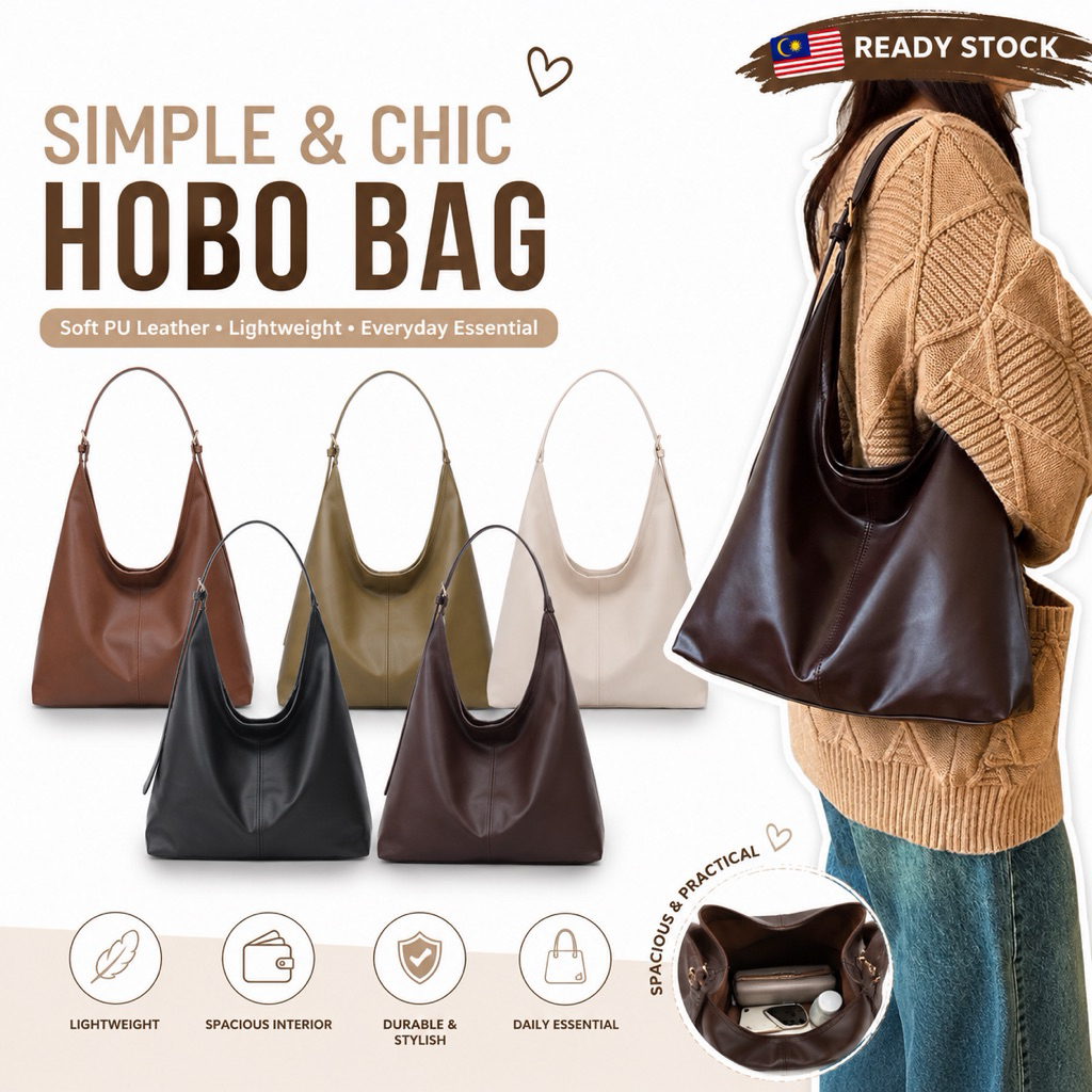 Niche Design Vintage Shoulder Bag Fashion PU Leather Handbag Casual Large Capacity Women Bag