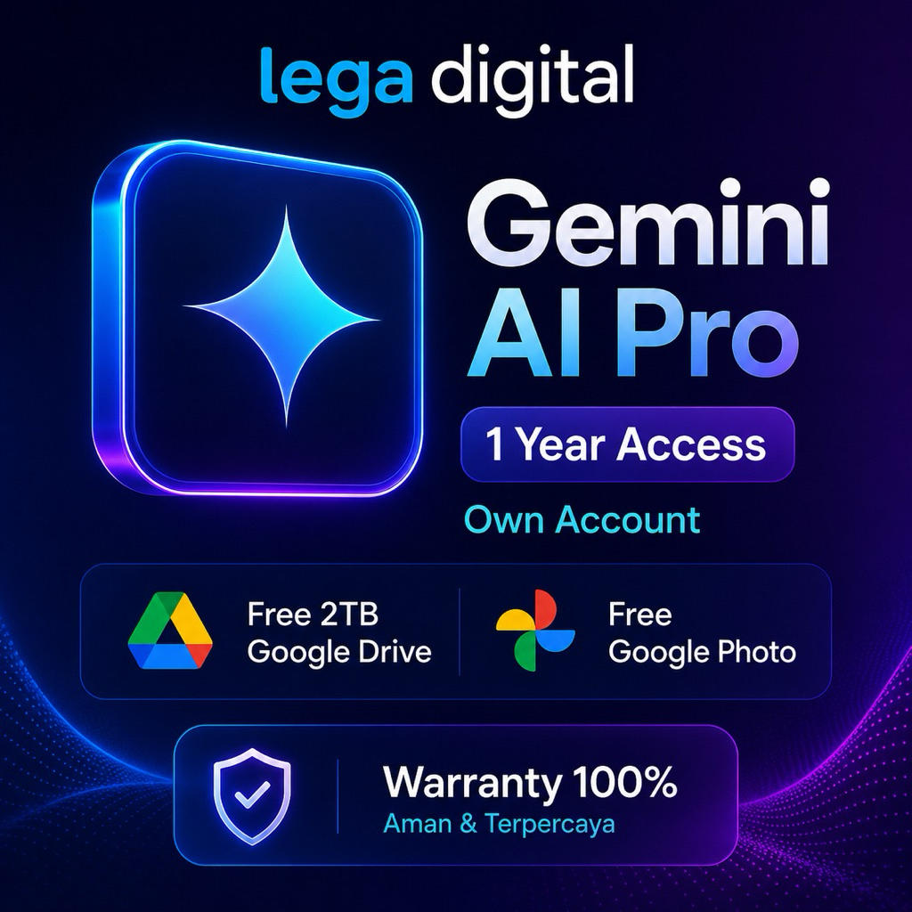 Gemini Pro Al Veo3 Unlimited 1 Year | Own stickers logos | +Google Drive 2TB Full Warranty 100%