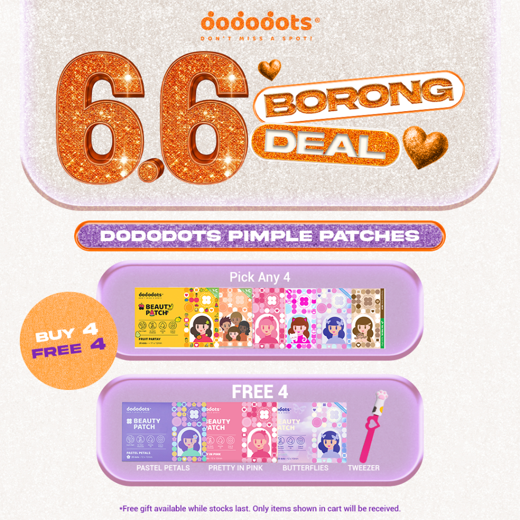 [B4F4] Dododots Pimple Patches - ALL | Asia's No.1 Clinical-Grade Hydrocolloid Acne Patch w/wo Tea Tree Oil