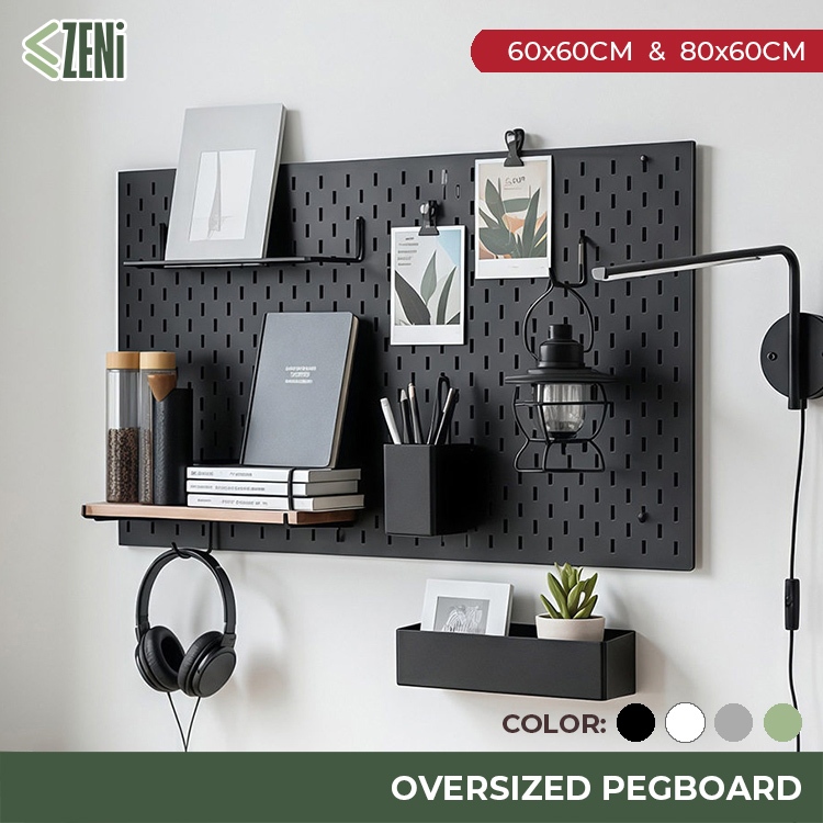 ZENi Oversized Pegboard Organizer | 80*60cm | Compatible With IKEA SKADIS Pegboard