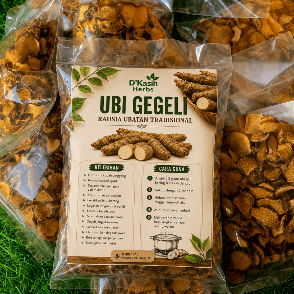 Ubi Geli Geli Kering Asli - Bantu Rawat Masalah Kesihatan & Dalaman