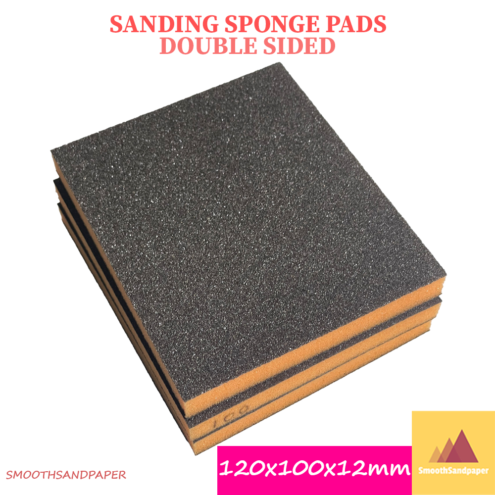 Sanding Sponge Block Double Sided | Sponge Sandpaper | Wood Paint Metal Surface | Sanding Block 海绵砂块