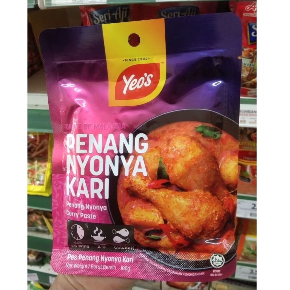 Yeos Penang Nyonya Curry Paste Pes  Kari Nyonya Penang 100gm
