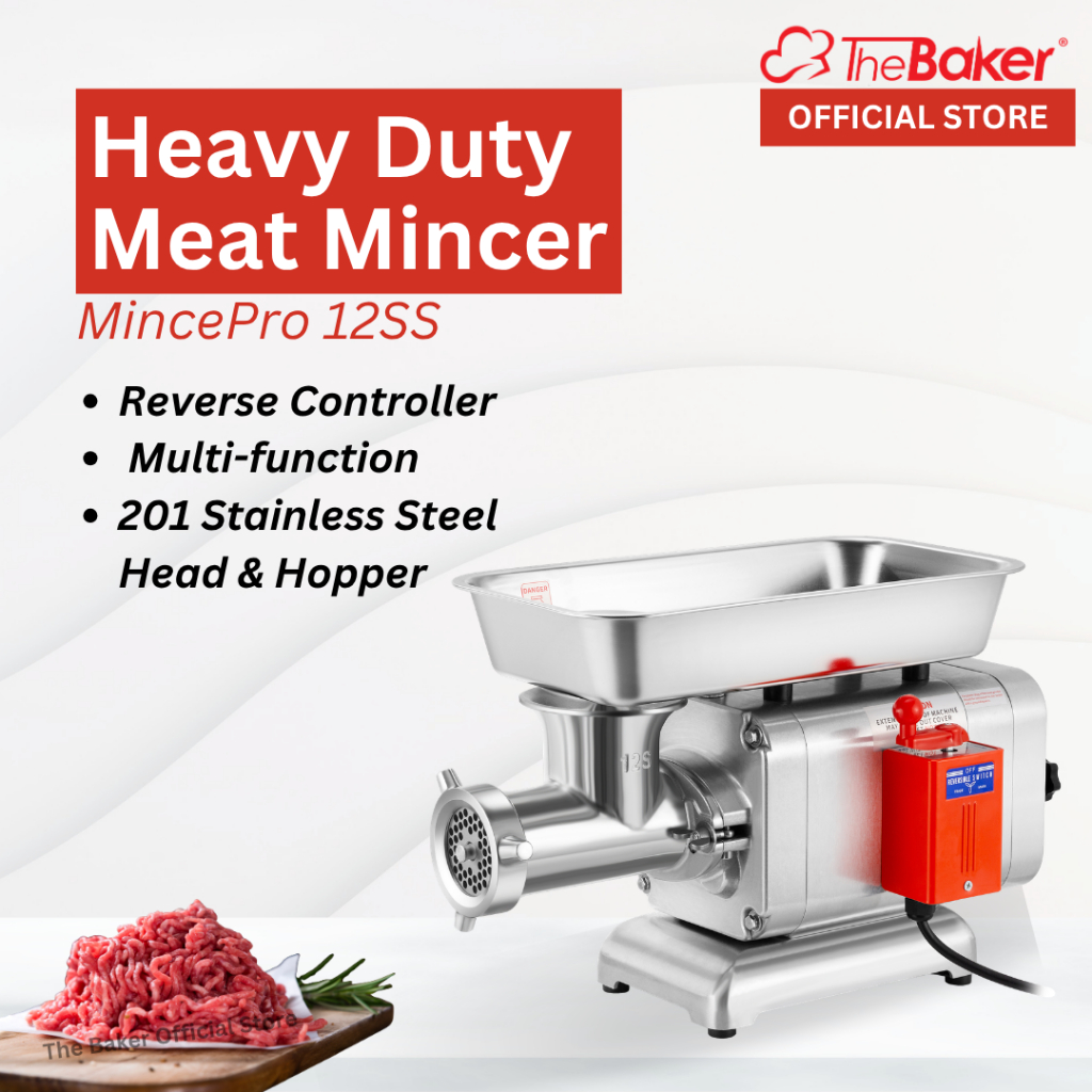 The Baker Commercial Electric Meat Mincer Mincepro-12SS Mesin Chopper Pengisar Daging 绞肉机  (Heavy Duty)