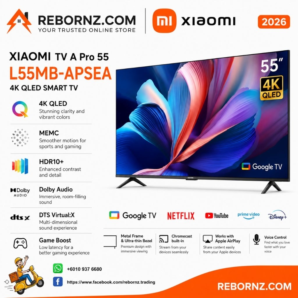 XIAOMI 55" A Pro QLED 4K UHD Google TV 2026 L55MB-APSEA