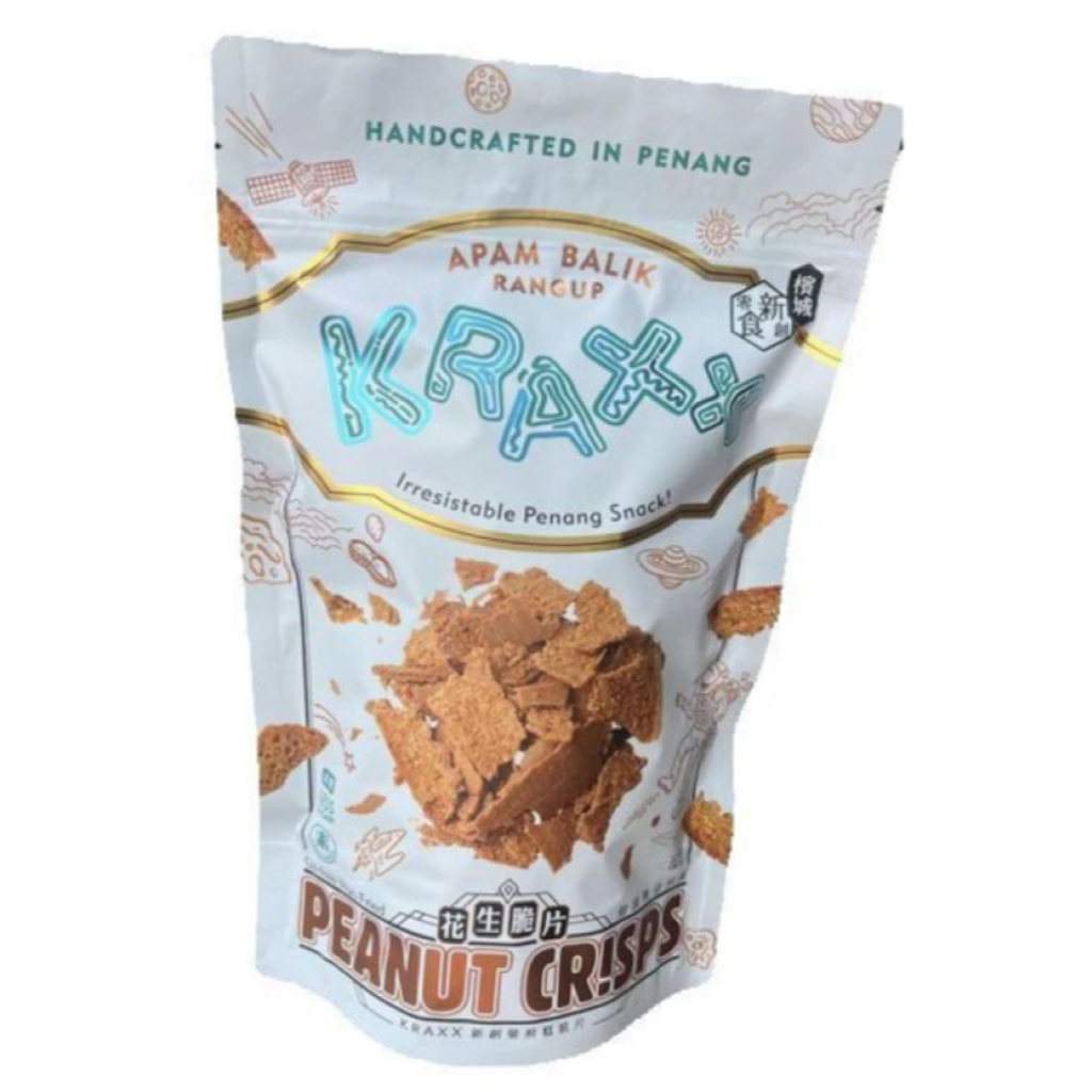 KRAXX Penang made KRAXX CRISPY CHIPS PEANUT BUTTER 180GM