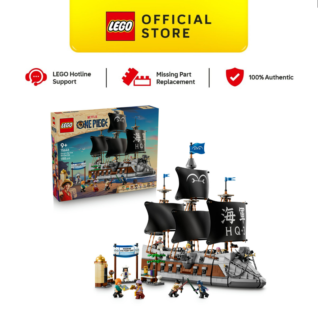 LEGO ONE PIECE 75646 Garp's Marine Battleship (1705 Pieces)