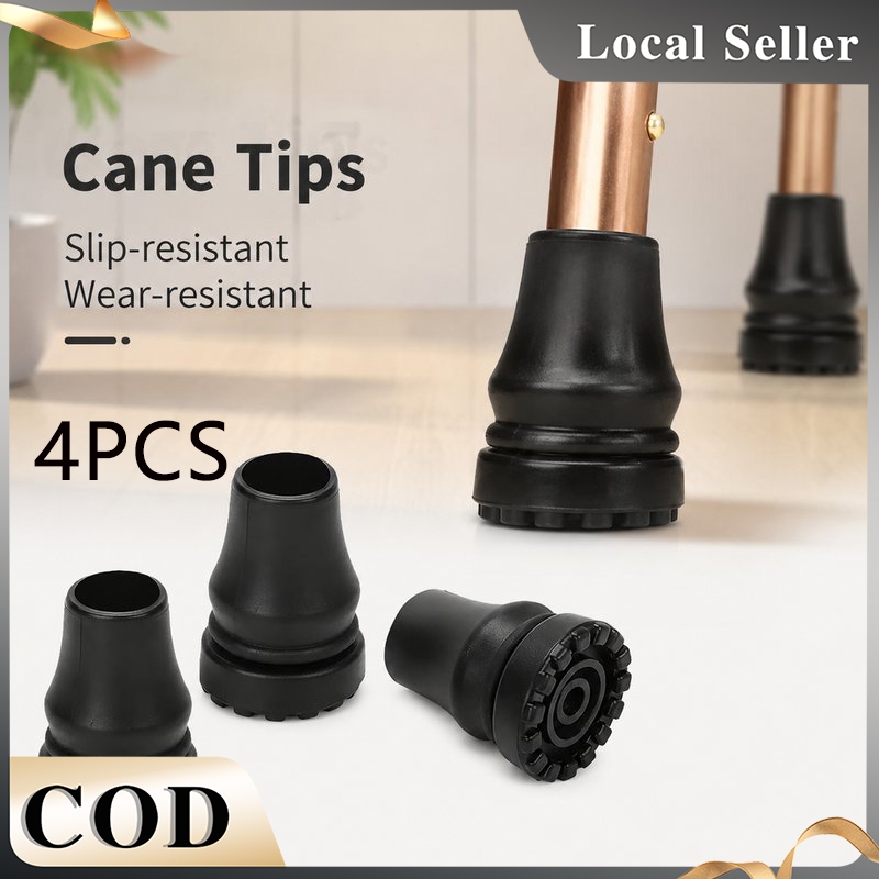 4pcs 22mm Feet Replacement Parts Walking Cane Stick Forearm  Walker Rubber Tip Penutup Kaki Tongkat
