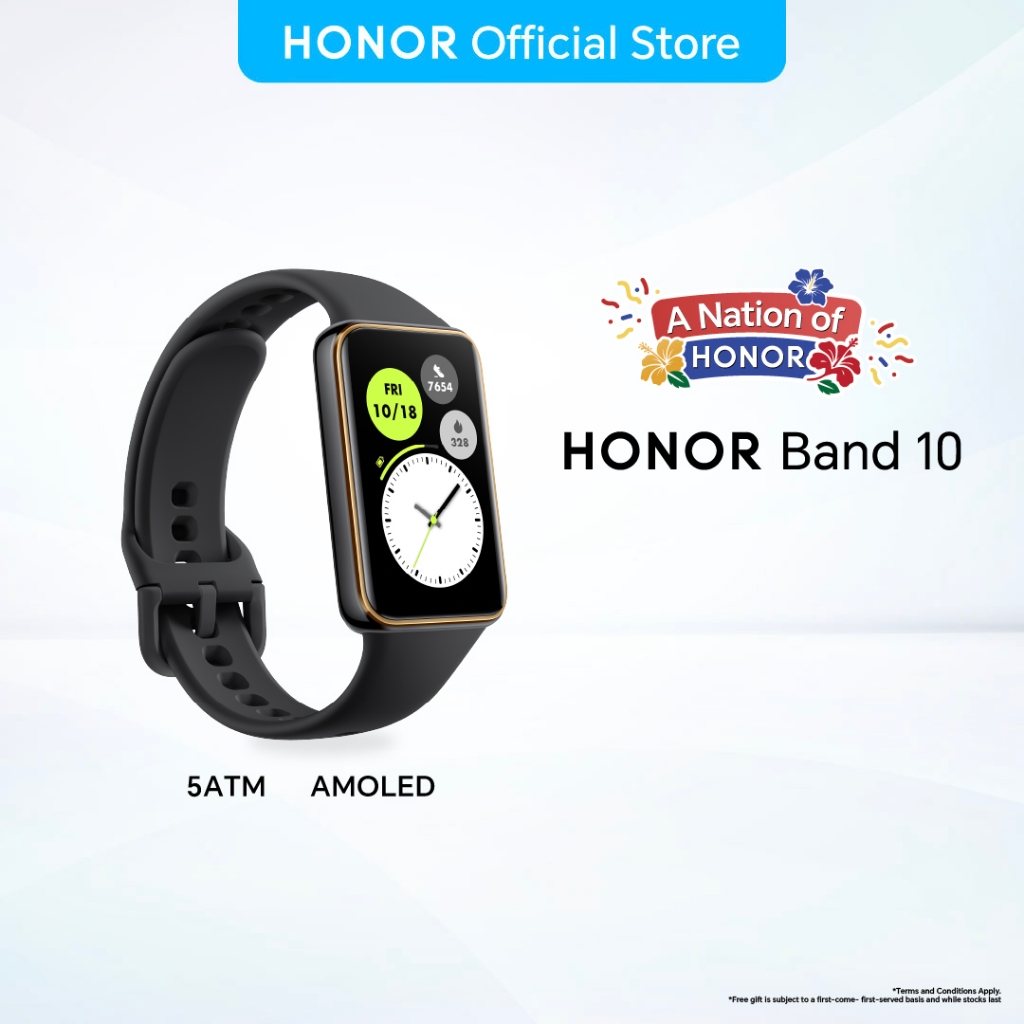 [ONLINE EXCLUSIVE] HONOR Band 10 Smartwatch Ultra Curved Design | 96 Workout Mode & Health Monitoring