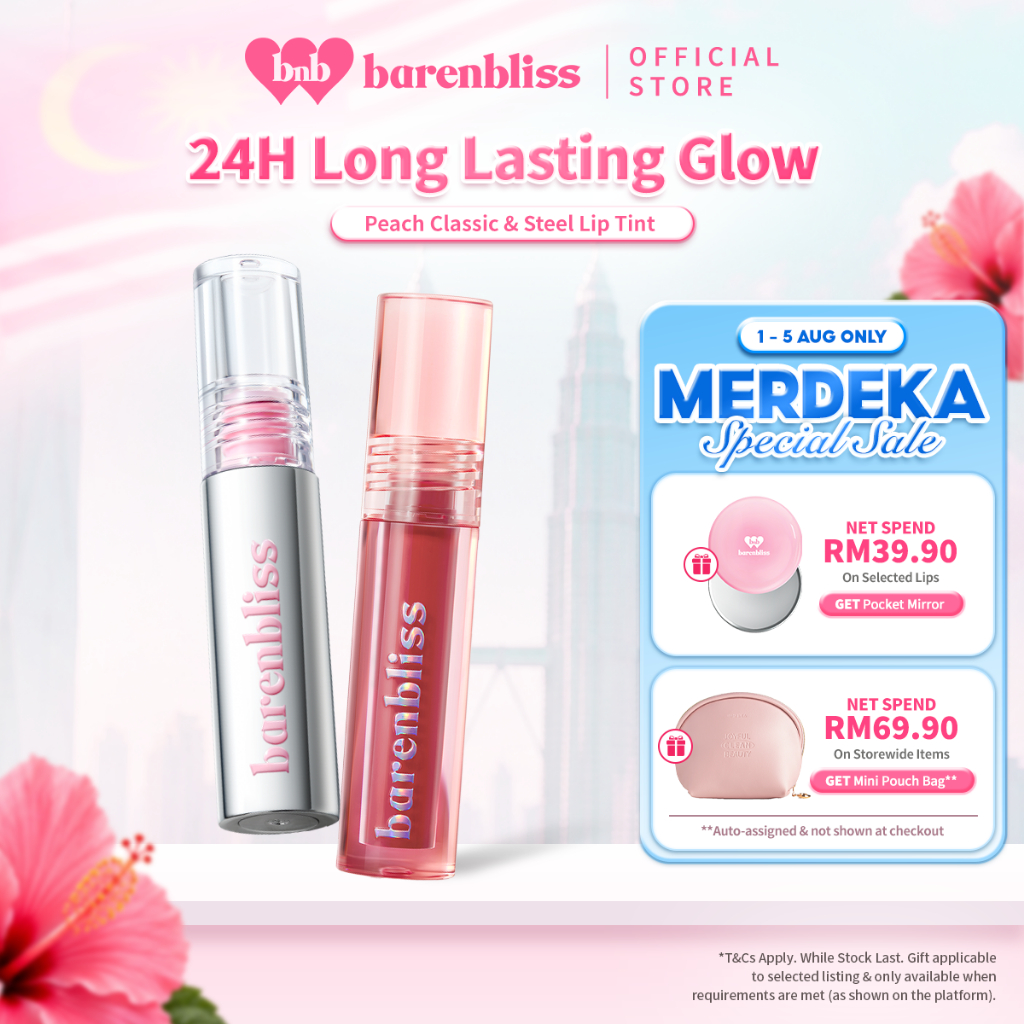 [Best-Seller] BNB barenbliss Peach Makes Perfect Lip Tint, Classic & Steel Edition [Glossy Finish, 24H Lasting Glow] 3g