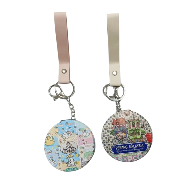 Penang Souvenir mini potable mirror Collection gift