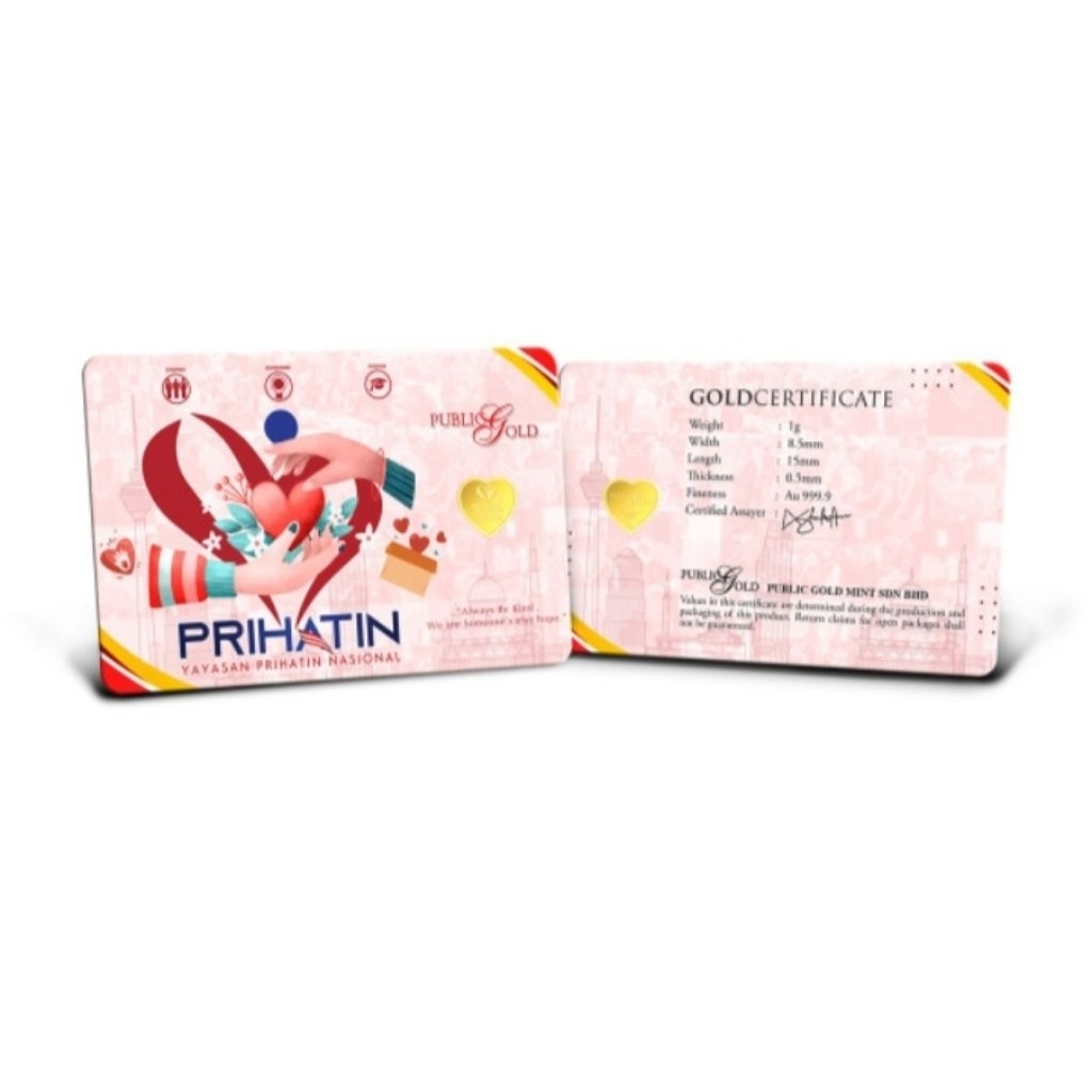🔥HOT ITEM🔥Prihatin Gold Bar Public Gold 999.9 24K (1 Gram)