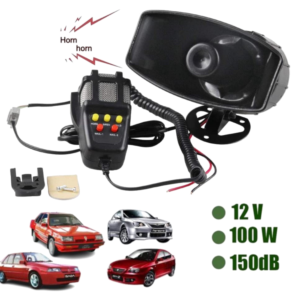 Car 5 Tone Talking Siren Musical Horn Speaker Police Ambulance Fire Rescue Warning Sound Tone Talking Speaker 12V  Kere