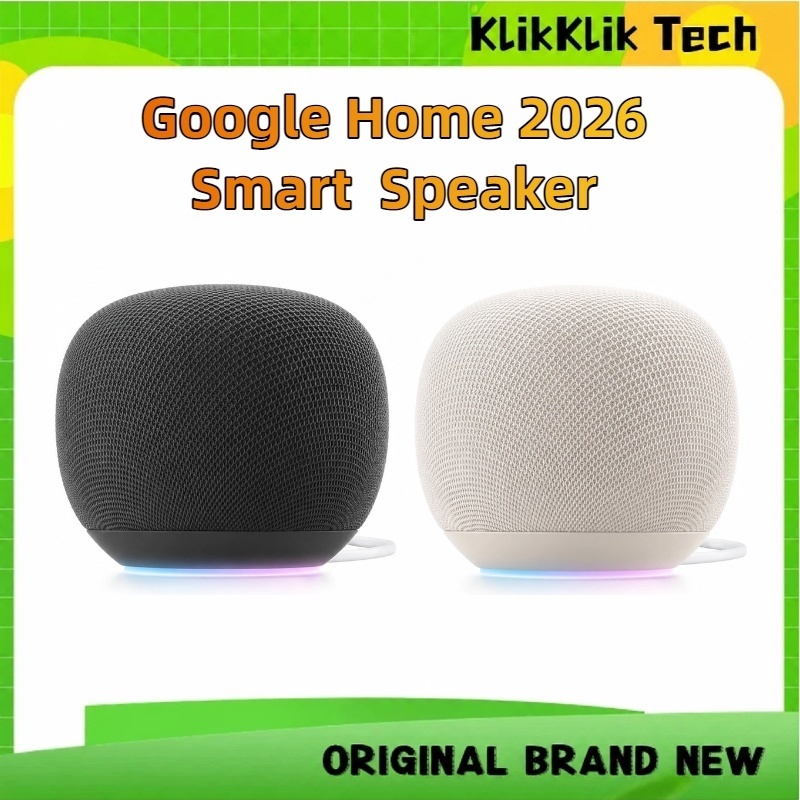 【Ready Stock】Google Home 2026 Smart Speaker  360 Degree Surround Sound Gemini AI Voice Assistant for Smart Home