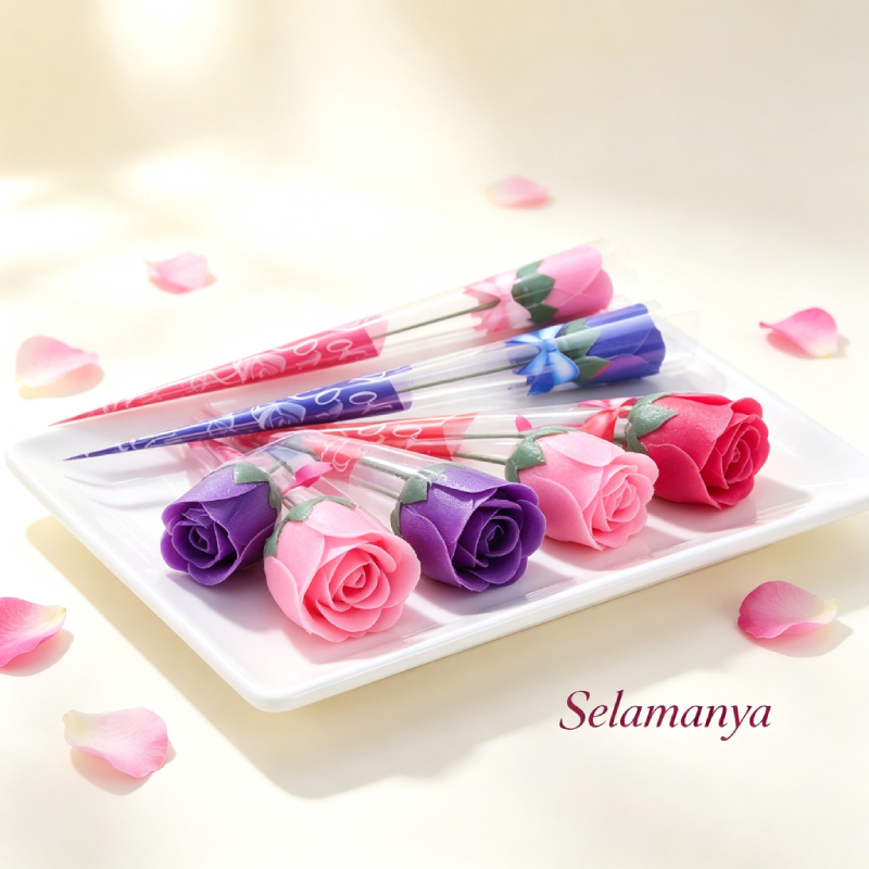 Soap Flower Rose 9pcs | Bunga Sabun Mawar Tiruan Realistic Multipurpose Gift Selamanya Eternal Keepsake