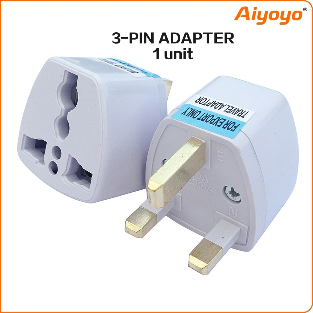 Universal 3 Pin Plug Socket Travel Adaptor US EU CHINA To Malaysia UK Converter
