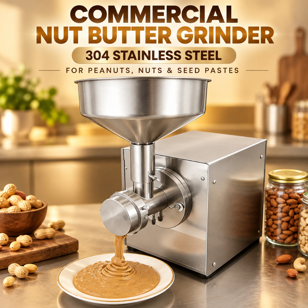 Mesin Paste Maker Peanut Pistachio Butter Grinder Machine Paste Maker 304 Stainless Steel Mesin Mentega Kacang 花生酱机研磨机
