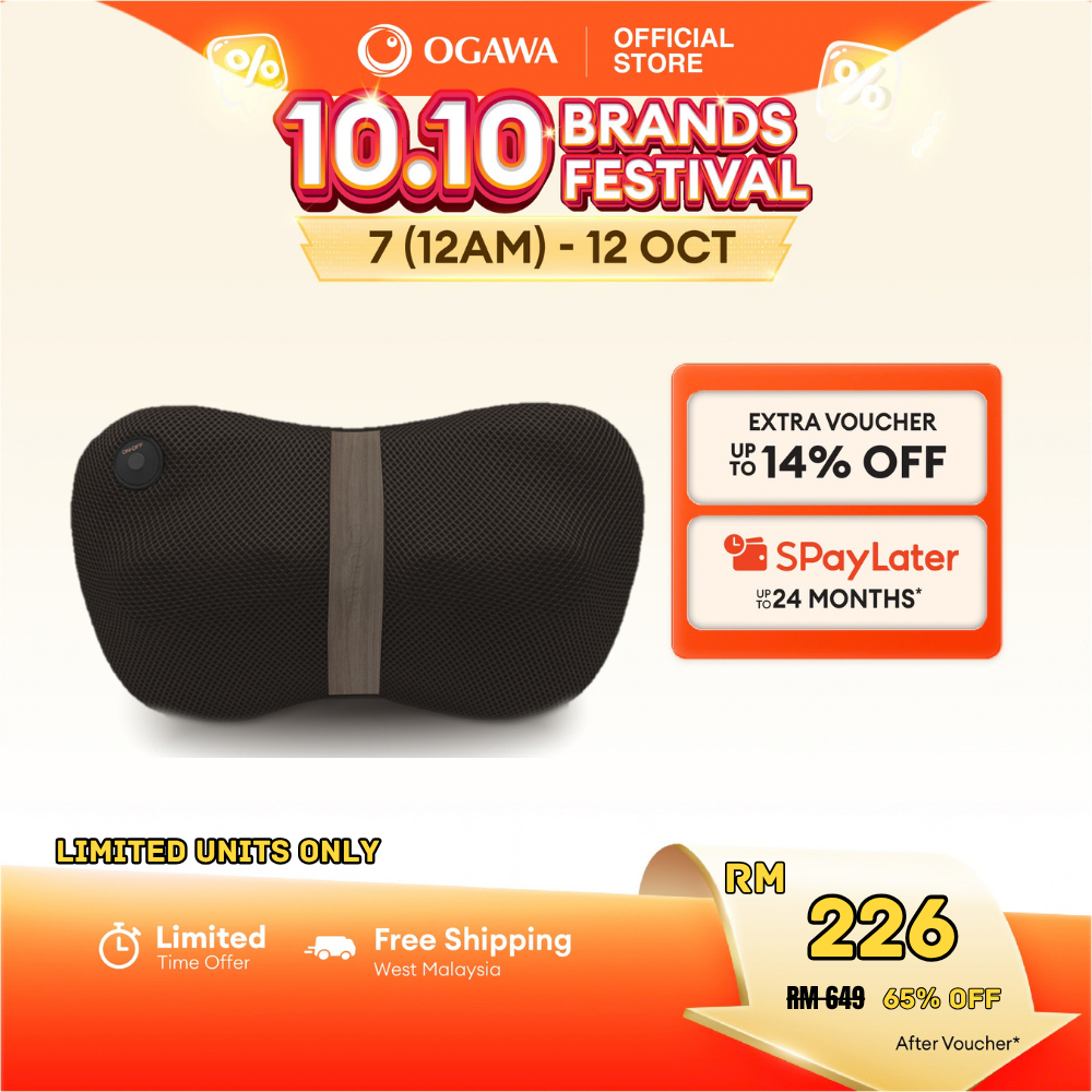 OGAWA Mobile Shiatsu Lite Shiatsu Kneading Massage Pillow