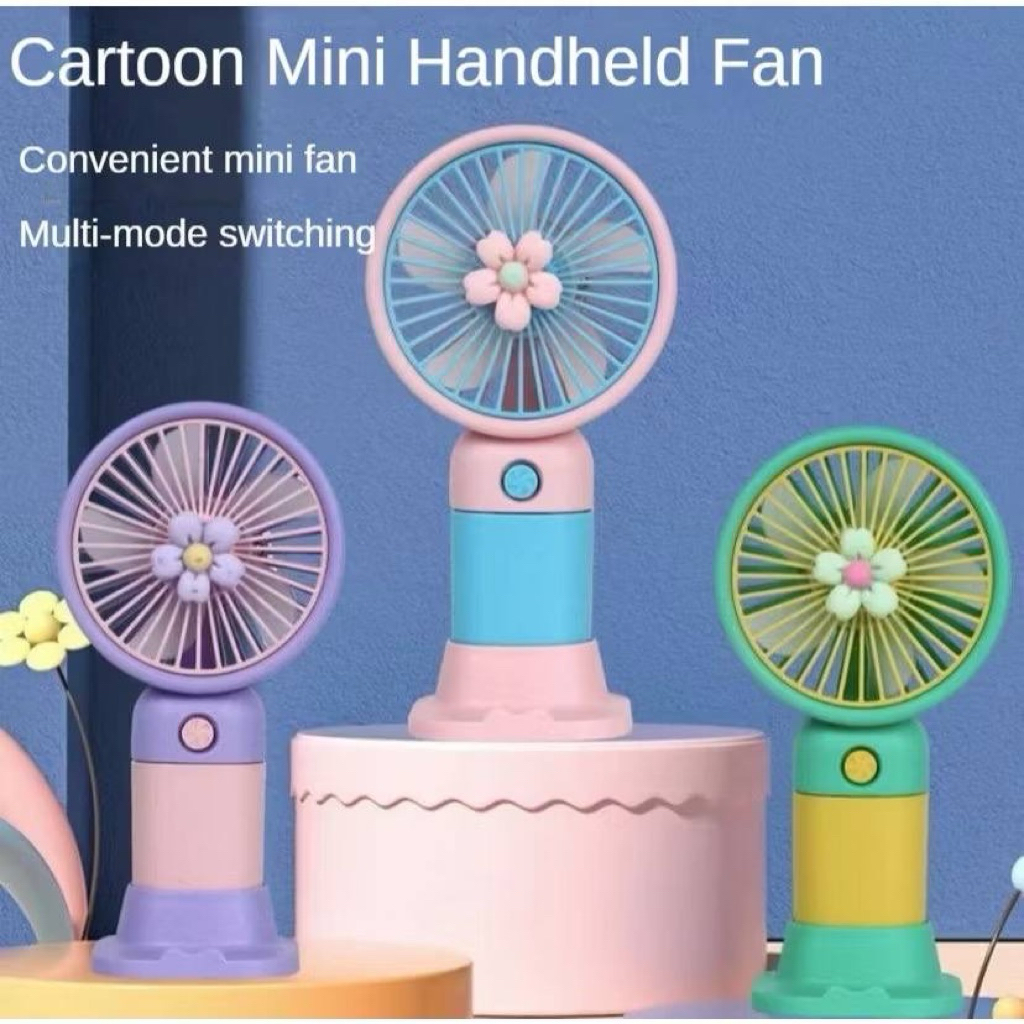 RECHARGEABLE MINI HANDHELD FAN Kipas mini kipas usb kipas tangan kipas jalan angin kuat ringan mudah alih