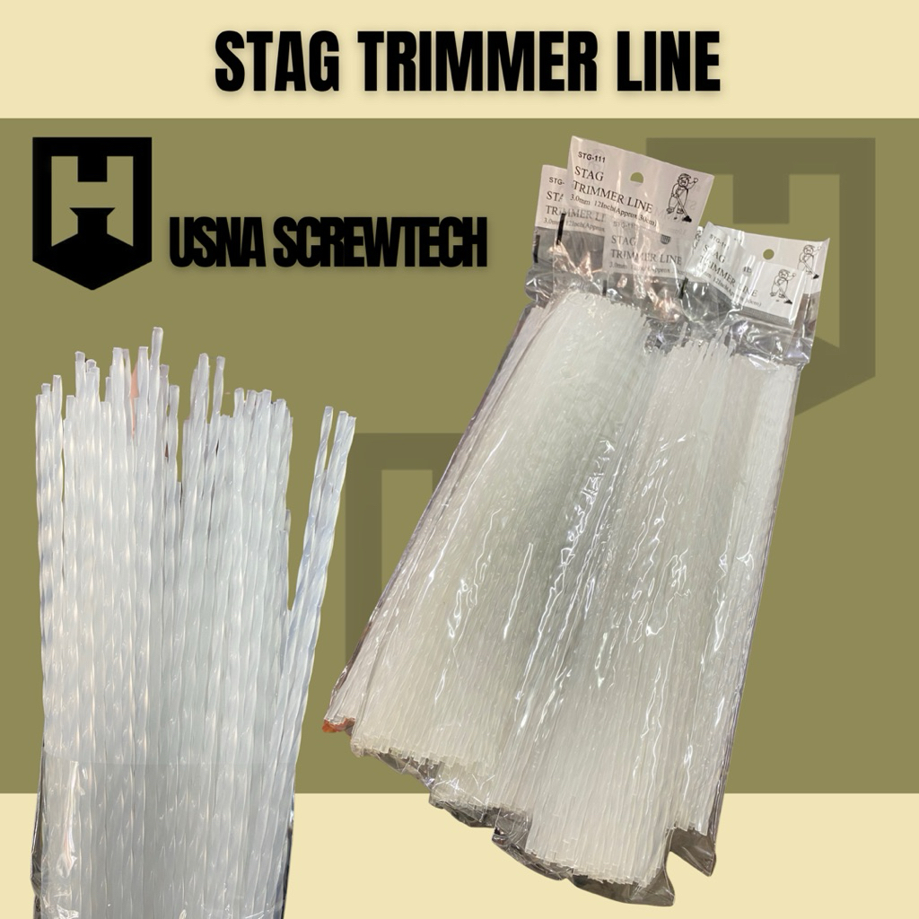 Tali Mesin Rumput STAG Trimmer Line (200g) 3.0mm × 30cm 12” – Tali Potong Rumput / Brush Cutter Line