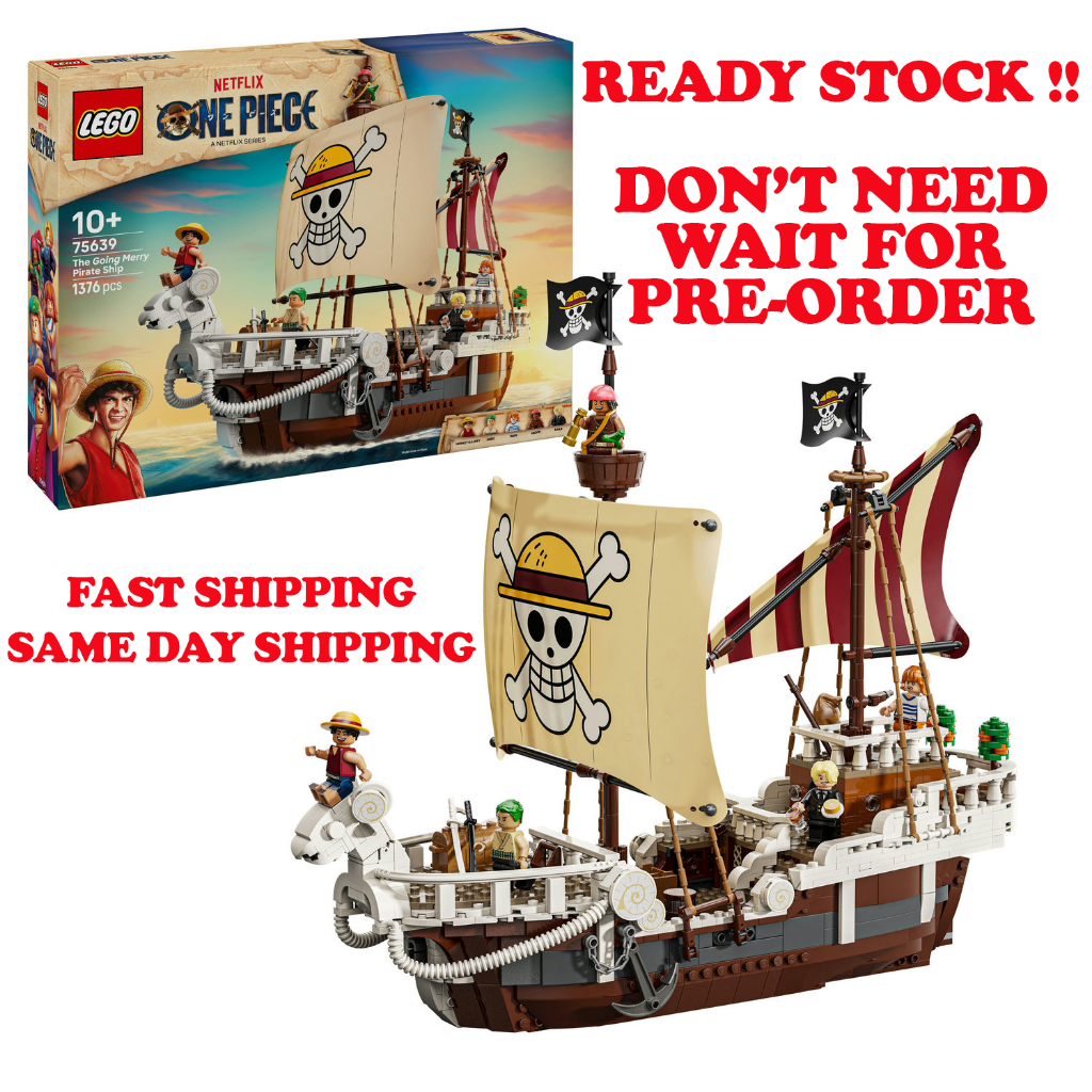 (SameDayShipOut!!) [BricksInBoots] LEGO ONE PIECE The Going Merry Pirate Ship (75639)(1,376 Pieces)