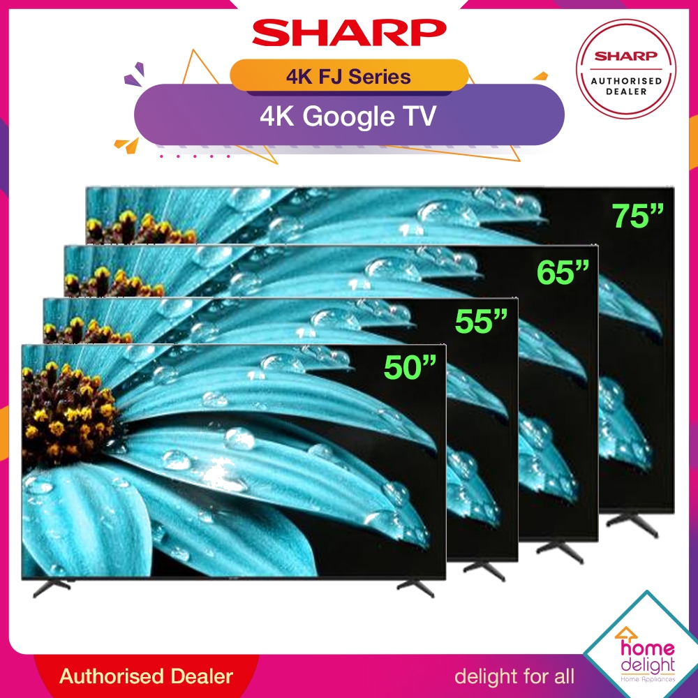 Sharp 4K Google TV 75" 65" 55" 50" 4TC75FJ1X 4TC65FJ1X 4TC55FJ1X 4TC50FJ1X
