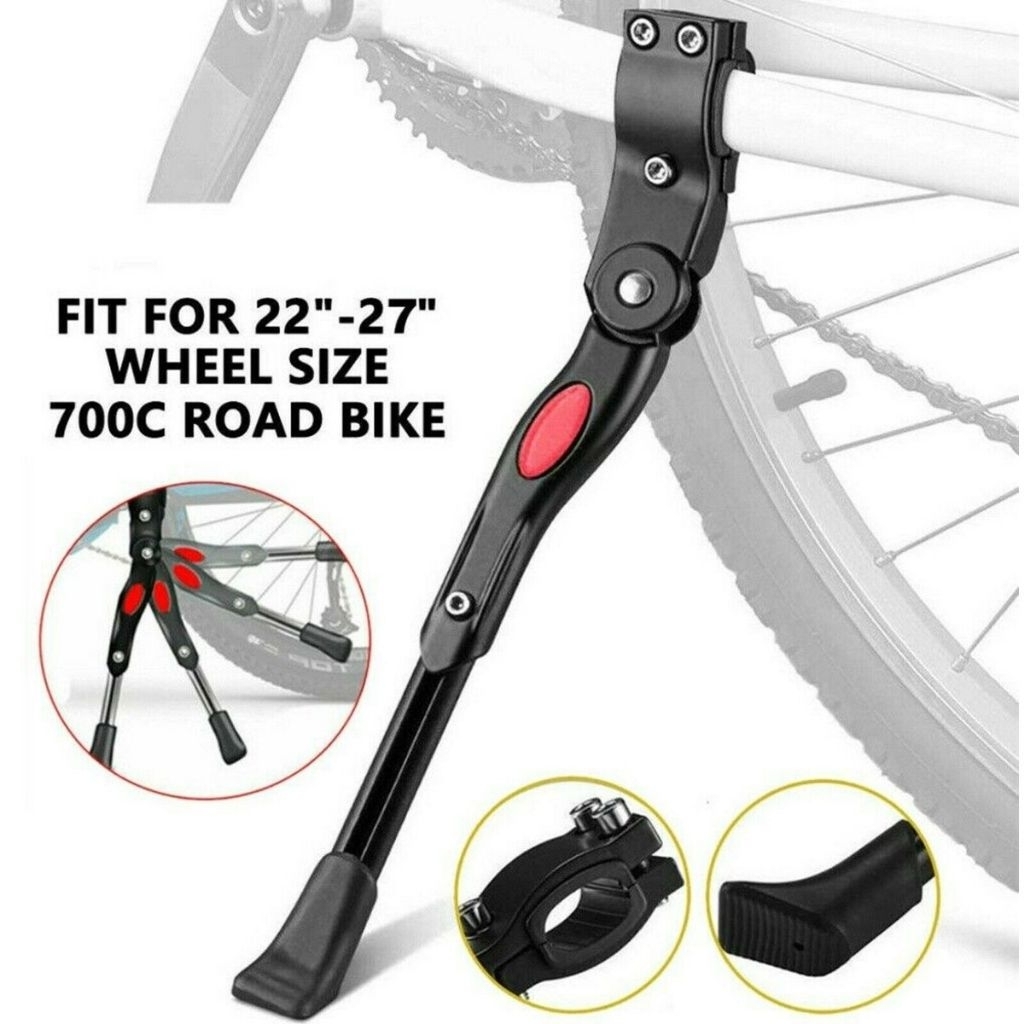 Bicycle 22/24/26/27.5/29/700c Side Stand Adjustable Mid Kickstand Bike MTB Road Bike Cycling Basikal Tepi Tongkat Adjust