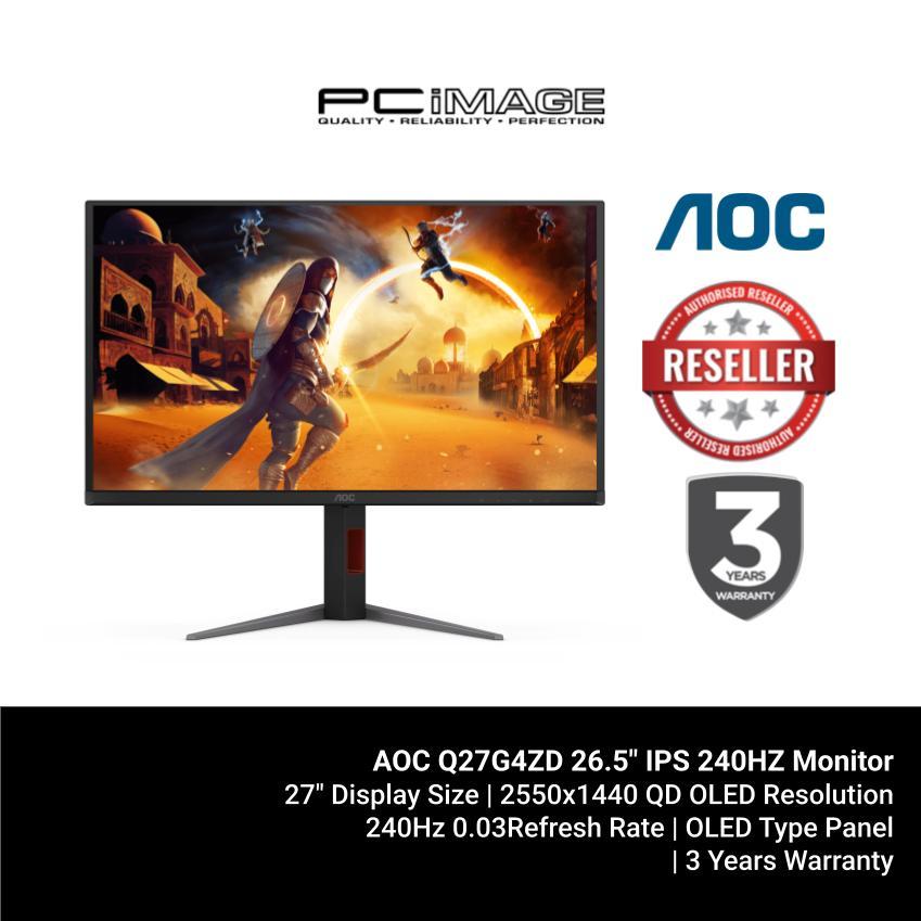 AOC GAMING MONITOR Q27G4ZD 26.5"/2560X1440/0.03MS/240HZ/HDMI/DP/OLED/3YW