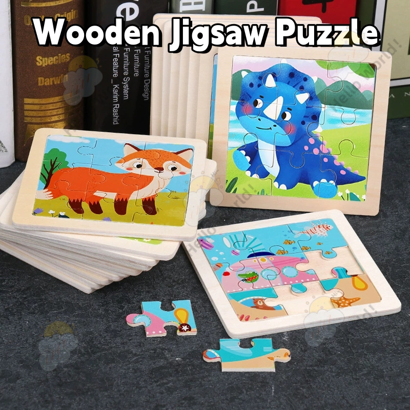 9 PCS Wooden Jigsaw Puzzle Kids Puzzle Early Education Toys Mainan Puzzle Kayu Mainan Bayi 木质拼图 益智玩具
