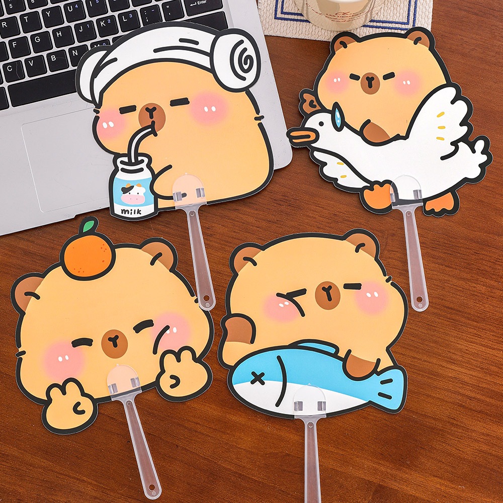 【Korea Cute Kipas Tangan❣️】Cute Cartoon Hand Fan Door Gift/Travel/Birthday/Awards 可爱卡通小扇子 学生奖励/旅行/生日