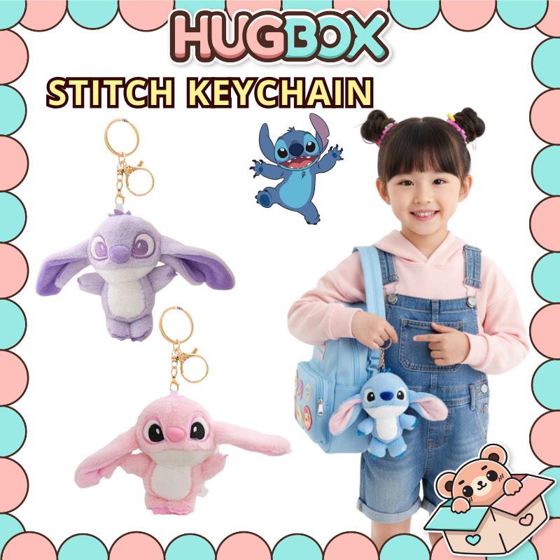 ?Hug Box Stitch Keychain Stitch Plushie Keychain Stitch Keychain Doll Stitch Keychain Plushie Lilo Stitch Keychain Murah