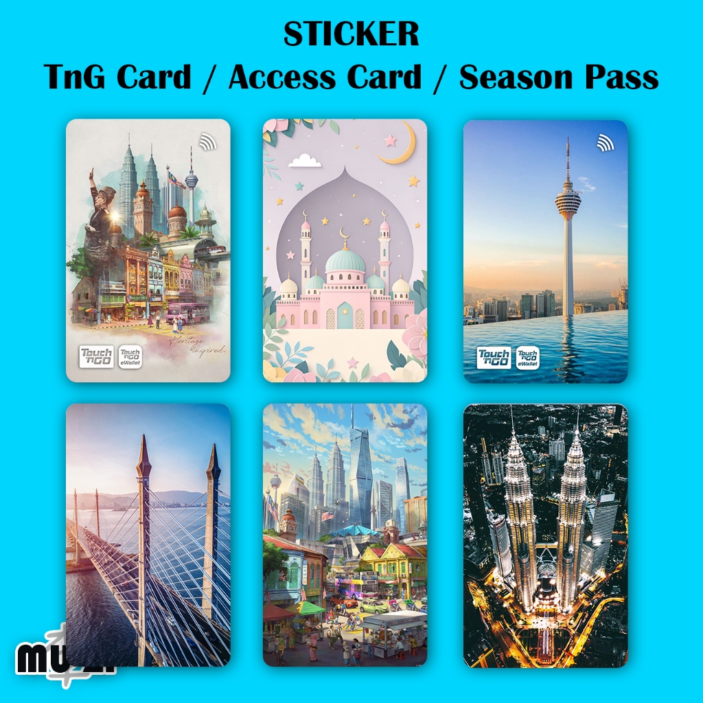 Malaysia KLCC TnG Card STICKER NFC STICKER Waterproof Thick Hard Material KLCC  Malaysia Touch n Go Card STICKER Penang