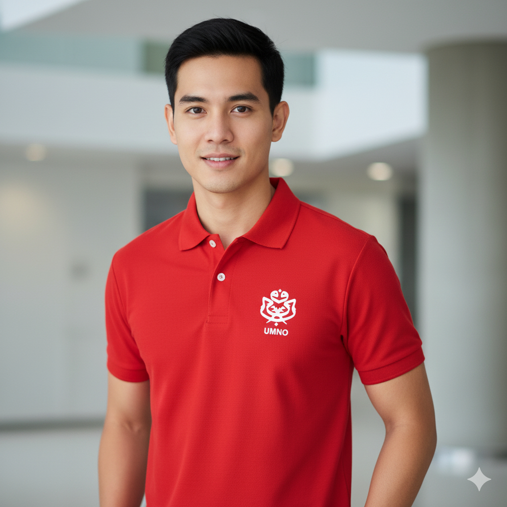 UMNO Baju Kolar Cotton Blend Polo Shirt Collar Parti United Malays National Organisation