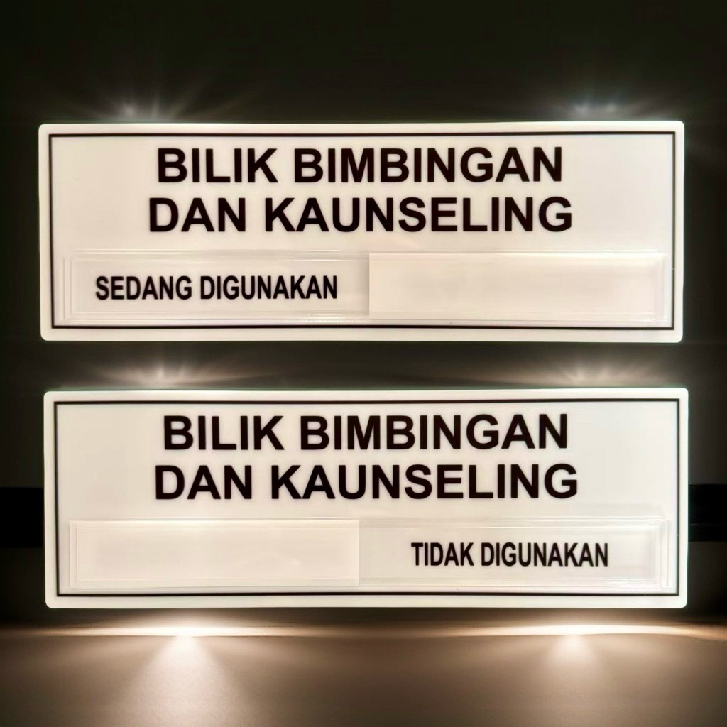 [With Slider] Custom Office Signage Slider Ada Tiada , Door Signage Papan Tanda Nama Acrylic
