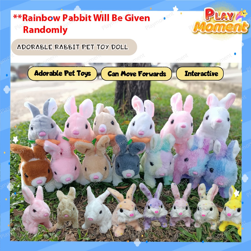 Cute Walking Rabbit Different Styles *FREE BATTERY* With Sound Electronic Push Pet Child Set 可爱兔子电动宠物玩具 *READY STOCK*