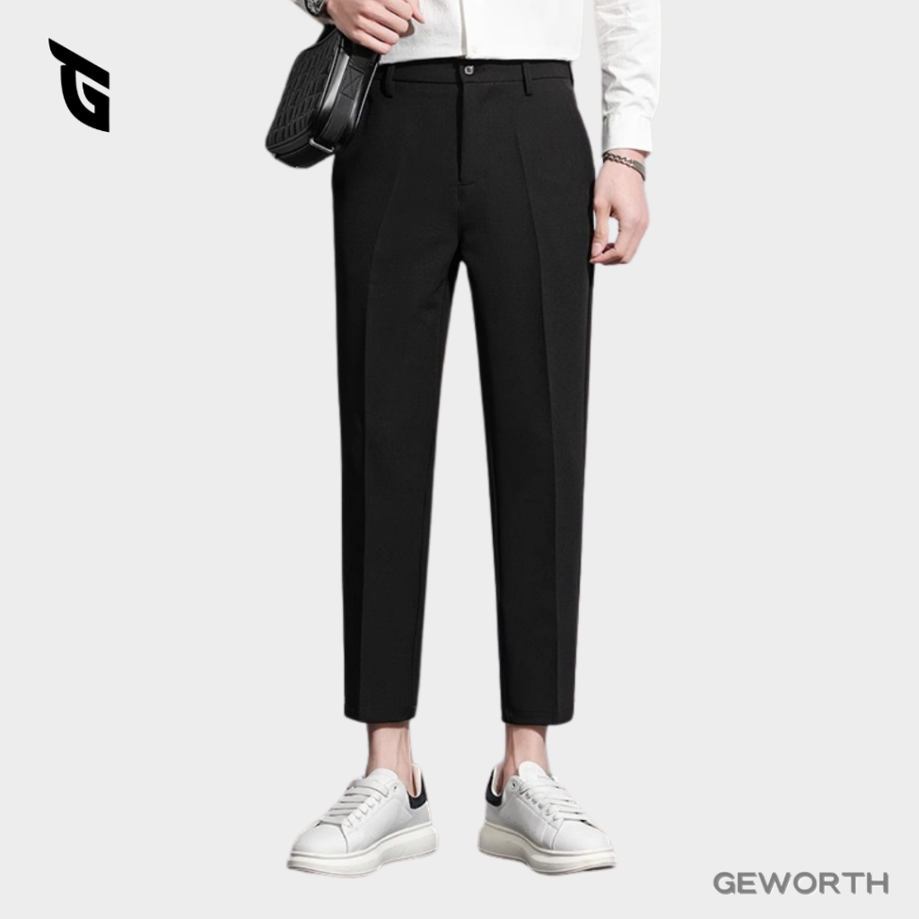 GEWORTH Men Suits Pants Men Cropped Pants Business Trousers Formal-A02 Office Pants Lelaki Casual Seluar Panjang Lelaki
